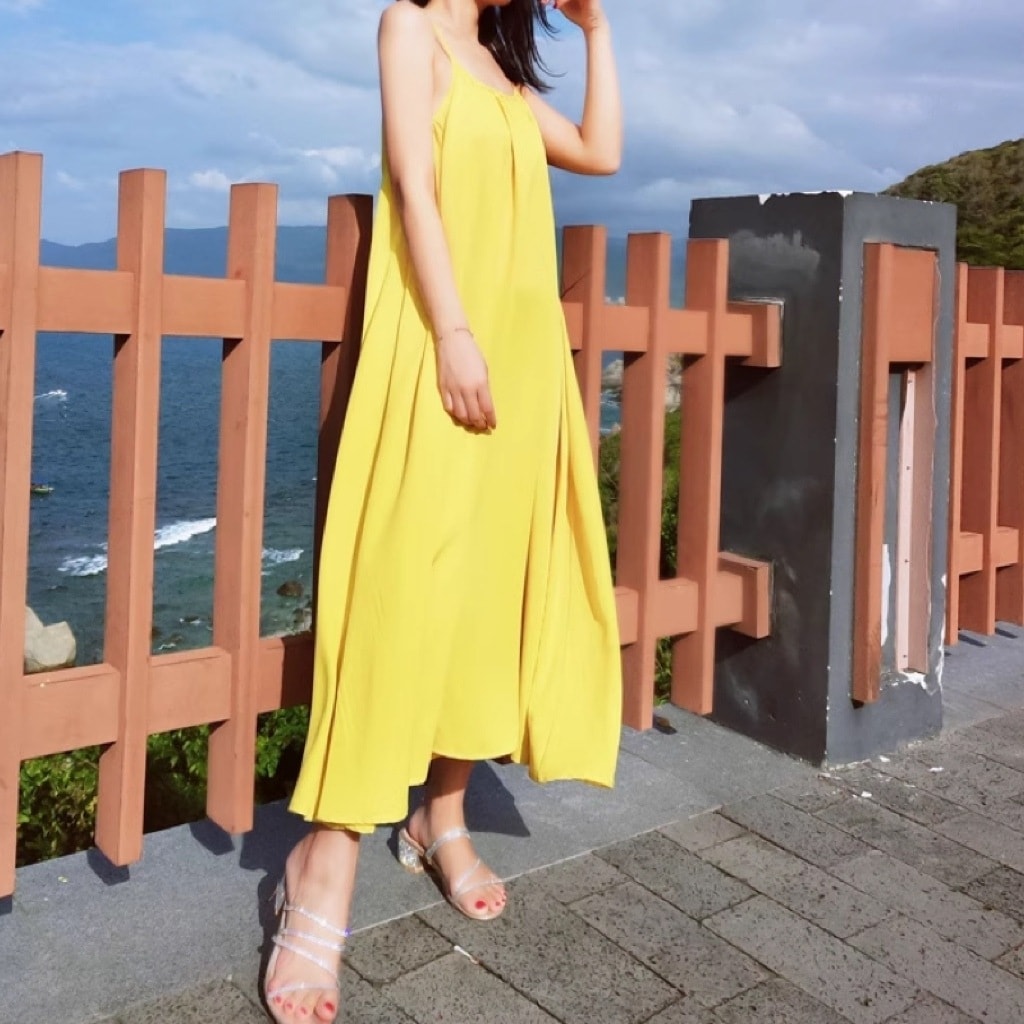 レディース ワンピース ロング マキシ 袖なし ノースリーブ ラウンドネック 異国風 コンサバ かわいい 大人可愛い シンプル カジュアル おしゃれ アジアン エスニック こなれ感 主役級 存在感