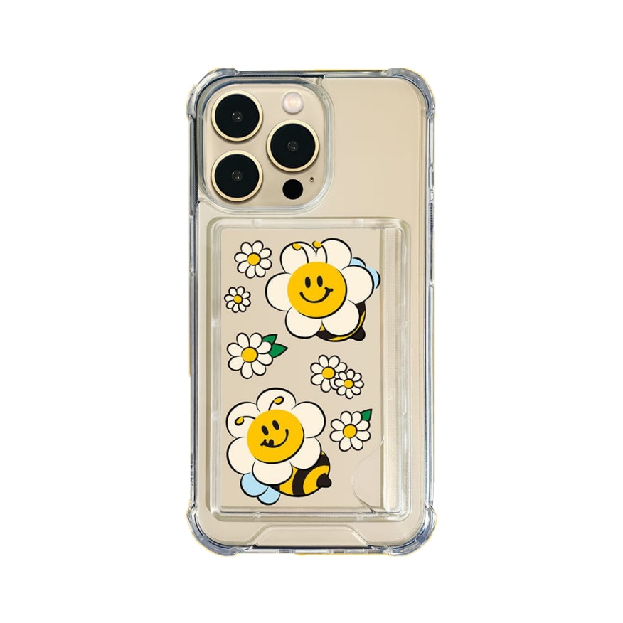 [オーダーメイド] 透明カードケース スマホケース - Honey Bee