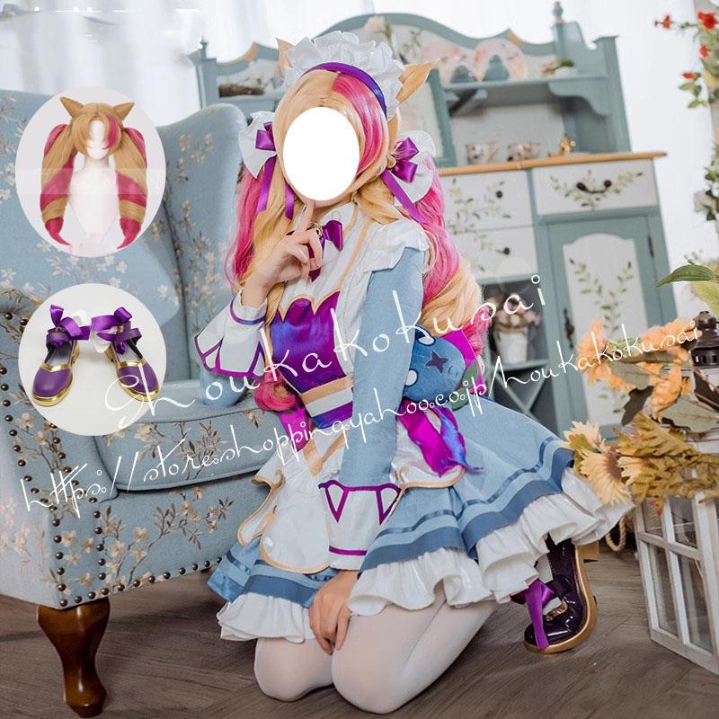リーグ・オブ・レジェンド カフェキューティーズ グウェン コスプレ衣装 靴 コス 変装 仮装 撮影 祭り