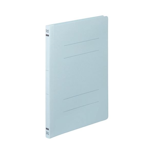 （まとめ） TANOSEE フラットファイルE A4タテ 150枚収容 背幅18mm ブルー 1セット（100冊：10冊10パック） 5セット