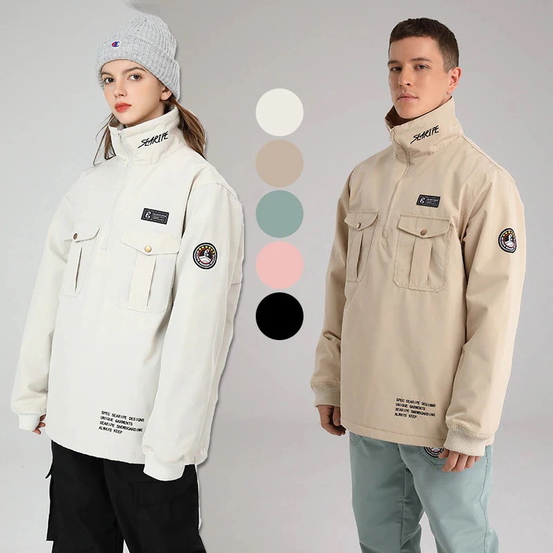 【急速出荷!】スノーボードウェア スノボウェア ジャケット レディース メンズ 切り替え 配色 スキーウェア スノーボード ウェア アウター 防寒着