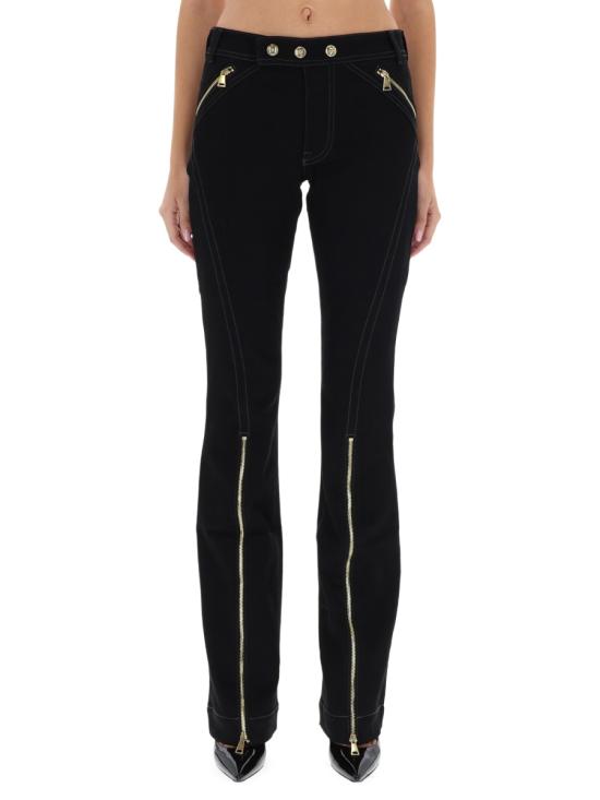VERSACE Women Straight Pants 79HAB56M DT037909 BLACK