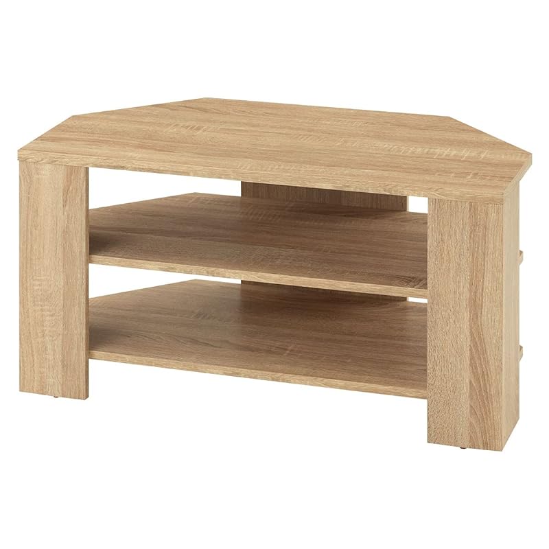 ぼん家具 テレビ台 テレビラック コーナー 木製 ボード 幅80×奥40×高さ40.8cm オーク