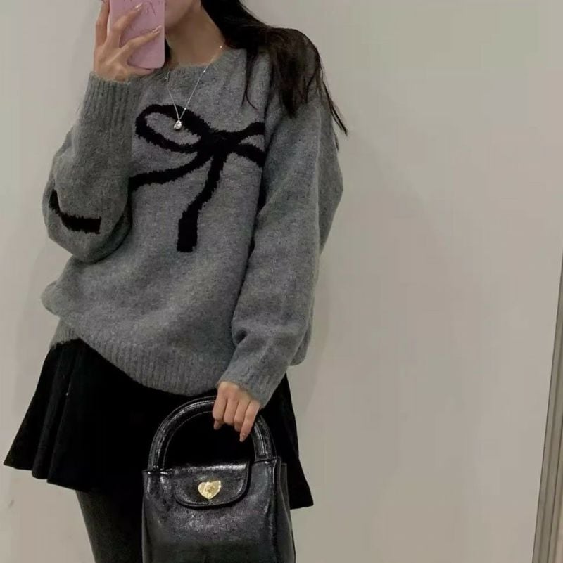 2024 SS 新作 Ribbon knit クルーネック