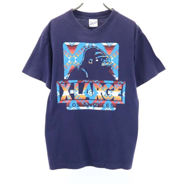 ロゴプリント 半袖 Tシャツ M 紺系 メンズ