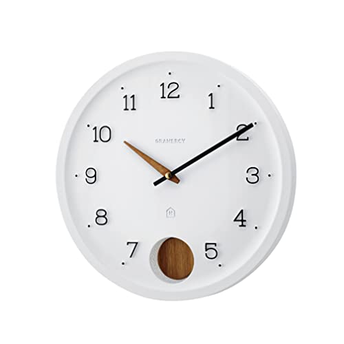 インターフォルム 掛け時計 振り子時計 CL-4222 ロッタ ホワイト 木 ウッド 北欧 スイープ