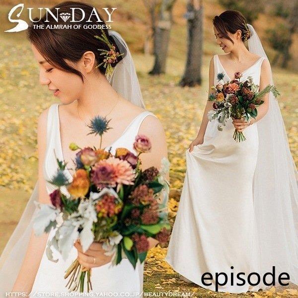 新品ウェディングドレス ウエディングドレス白 パーティー セクシーVネック 花嫁ロングドレス 結婚式 トレーン 二次会 フォームドレス お呼ばれ 挙式hs6312