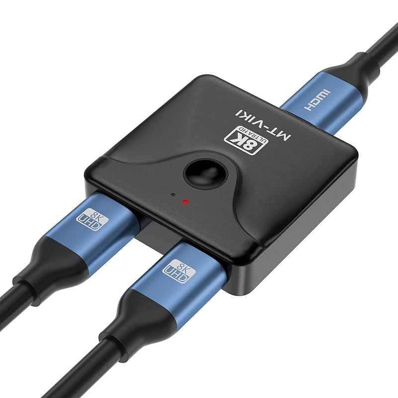 8K HDMI 切替器 4K@120Hz HDMI 2.1 MT-VIKI 切り替え器 2入力1出力 8K 60Hz HDR 3D 48Gbps Switch/PC/PS5/PS4/HDTV/Xbox