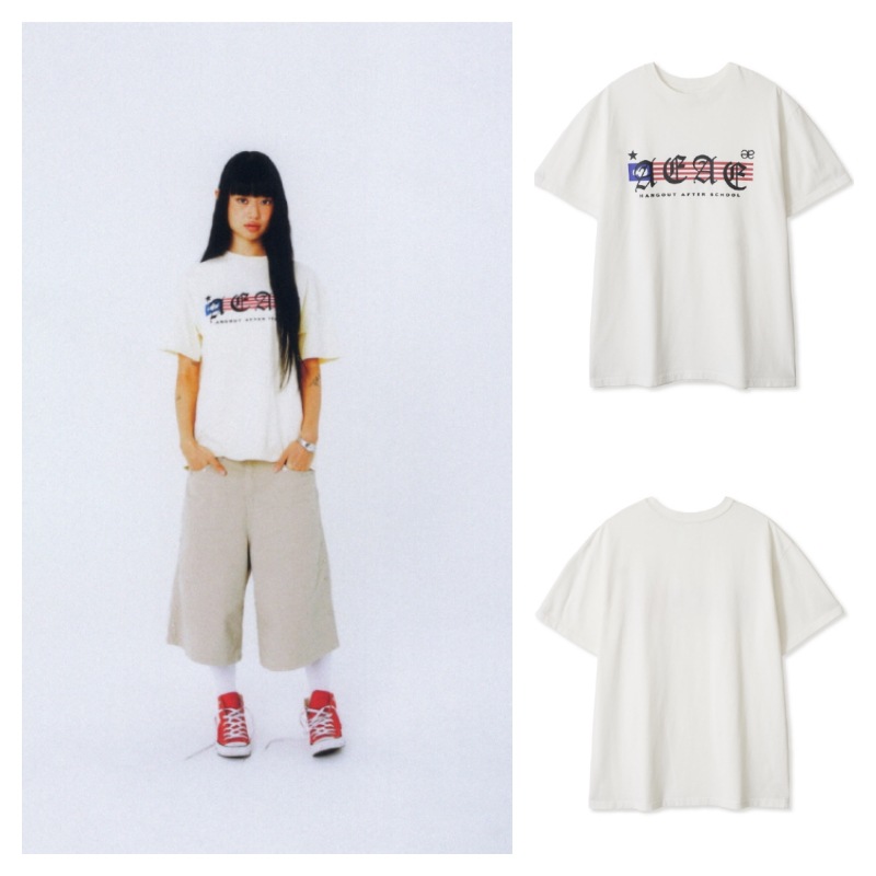 【aeae】 AEAE AMERICA T-SHIRTS : WHITE