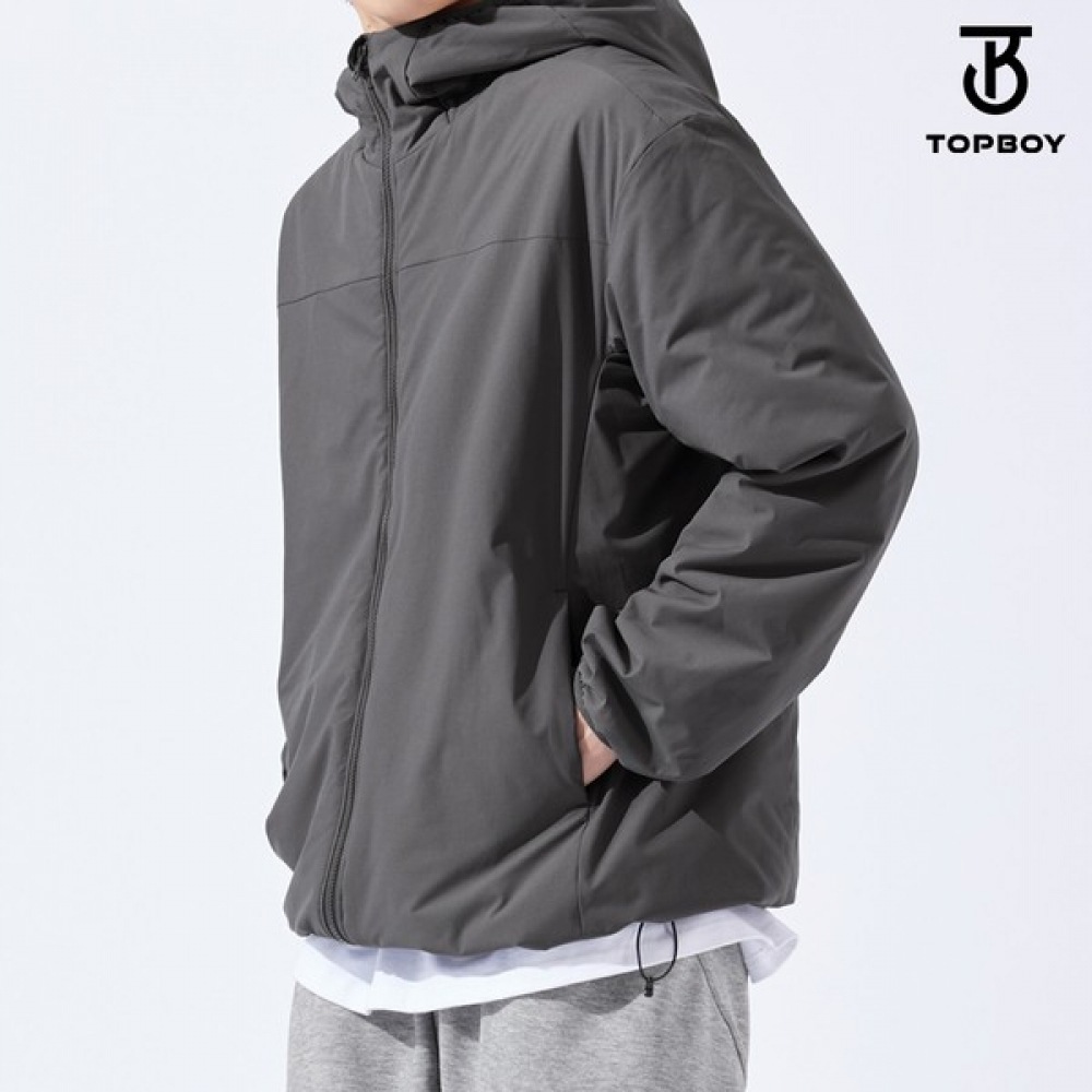 (TOPBOY) オーバーフィットフード付きハイネックシェルパッド入りジャンパー (TC035)