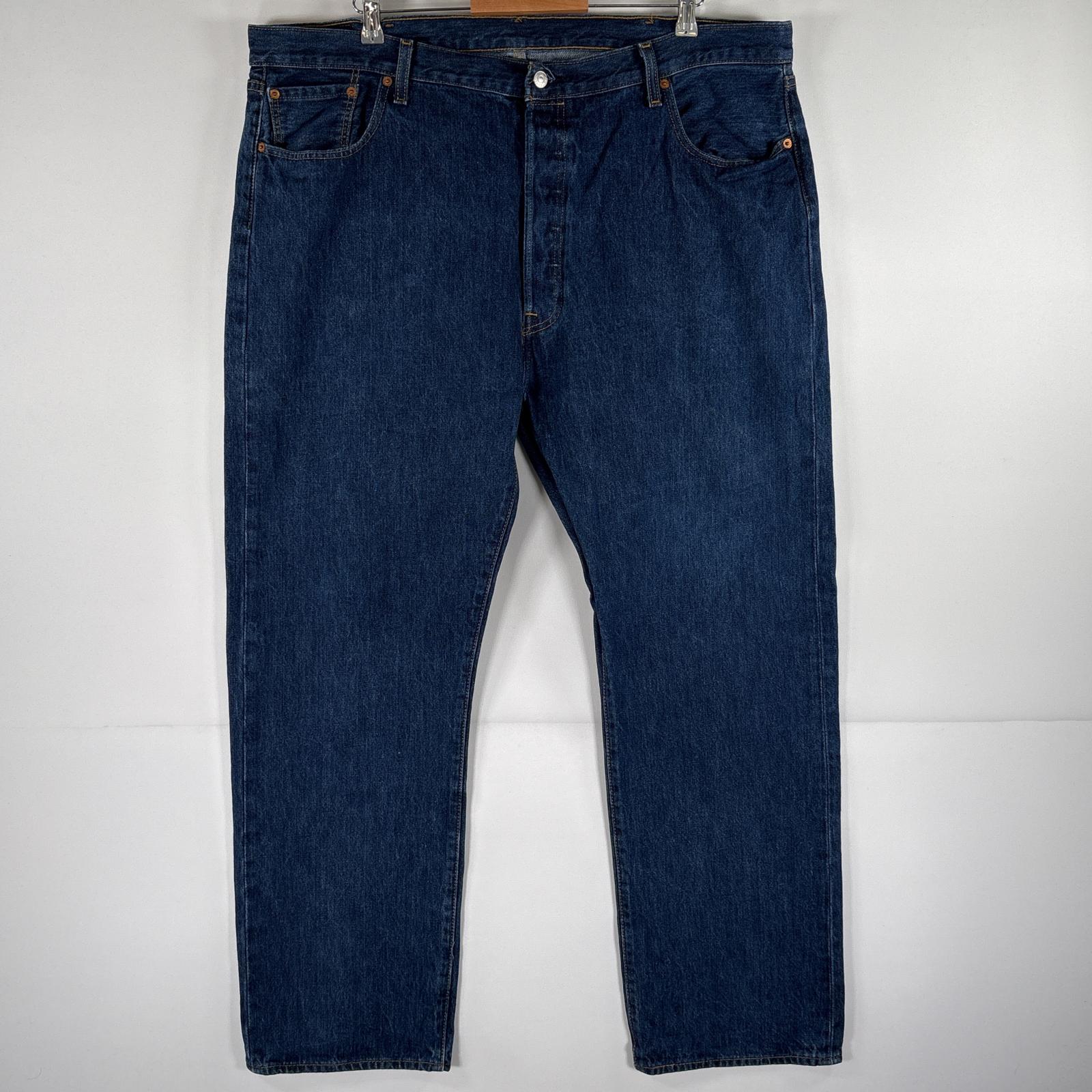 古着 デニムパンツ 501 ストレート ジーパン ボタンフライ ジーンズ 5ポケット 大きいサイズ w44 L32 ブルー メンズ