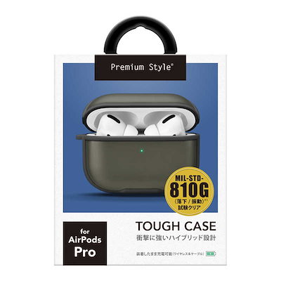 他サイト： PGA　AirPods Pro 充電ケース用タフケース ブラック Premium Style ブラック　PG-APPC01BKの商品画像