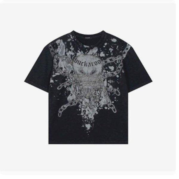 男性フルスカルプリント半袖Tシャツ_DG