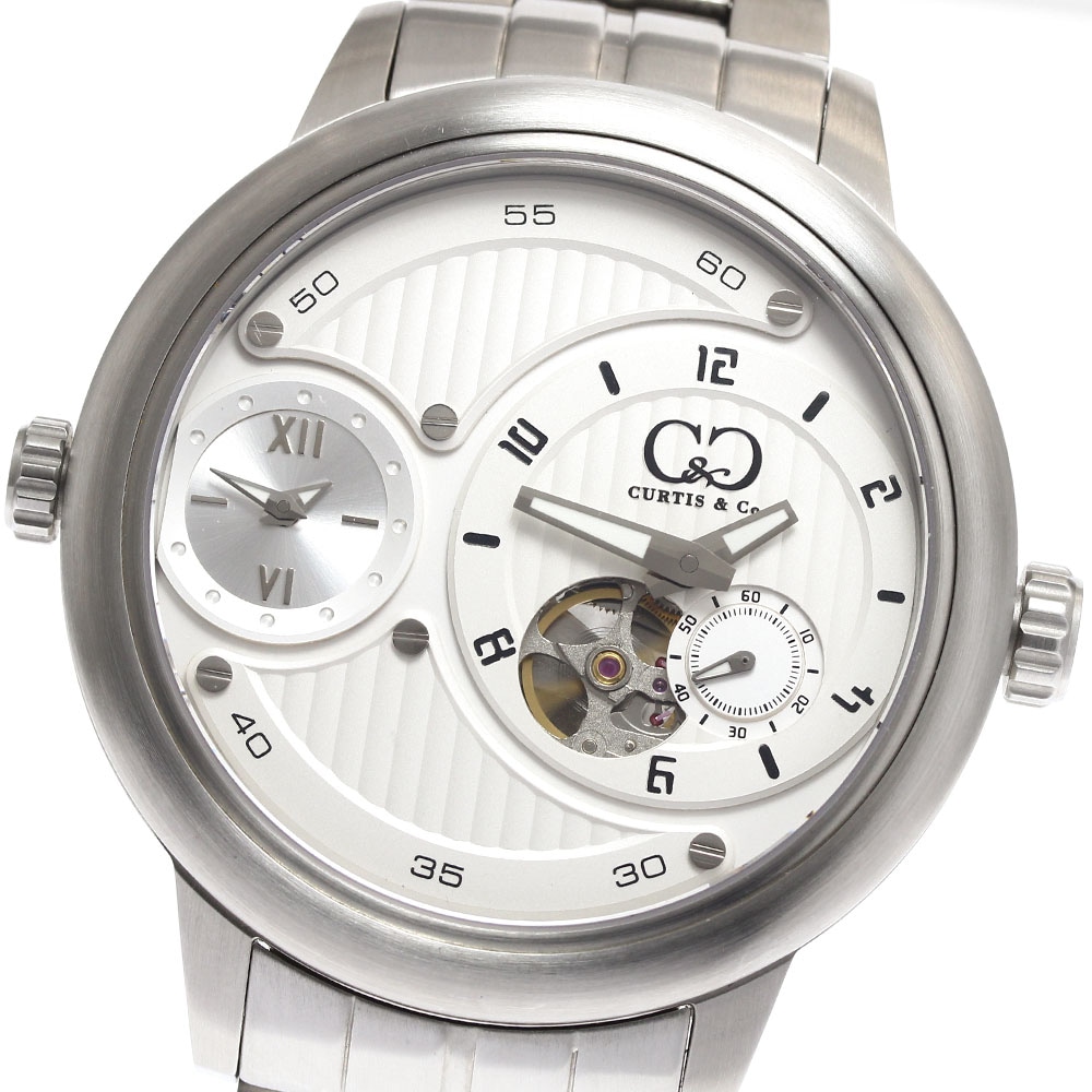 カーティスアンドコー Curtis& Co. SSW52 ビッグタイム パスポート デュアルタイム 自動巻き メンズ 保証書付き_904693【中古】 24,938円