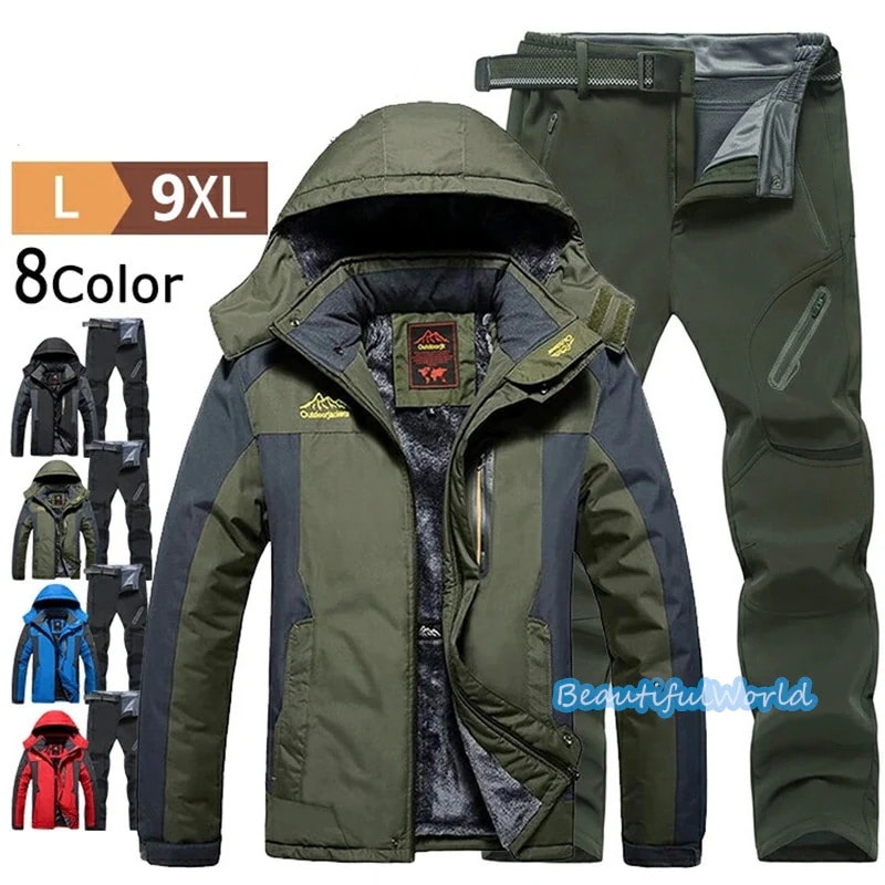 スノーボードウェア上下セットスキーウェアメンズレディースセットアップ男女兼用スノボウェアスノーボードジャケットパンツ撥水防風保温雪遊び暖かいH8