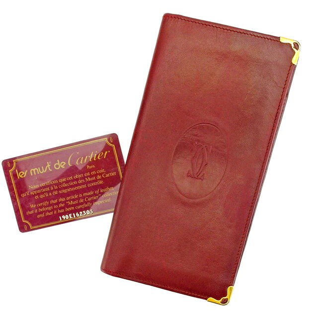 二つ折り札入れ 二つ折り財布 長財布 マストライン ボルドー 中古 12,545円