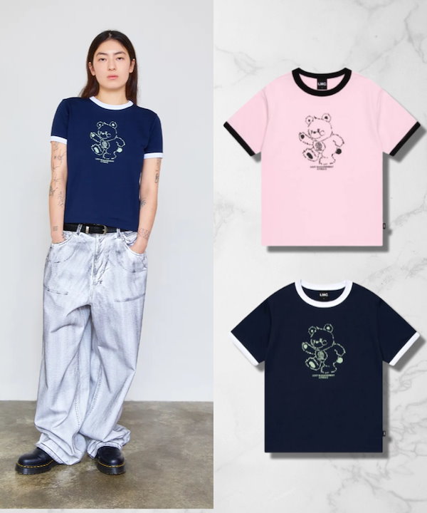 LMC★BEAR RINGER TEE リンガーTシャツ Qoo10 LMC WM BEAR RINGER T ロゴ