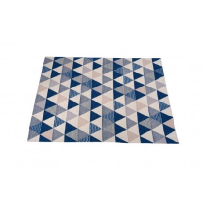 イタリア製ゴブラン織 アクセントラグ 140x200 トリアンゴリ BL ROYTRA14BL