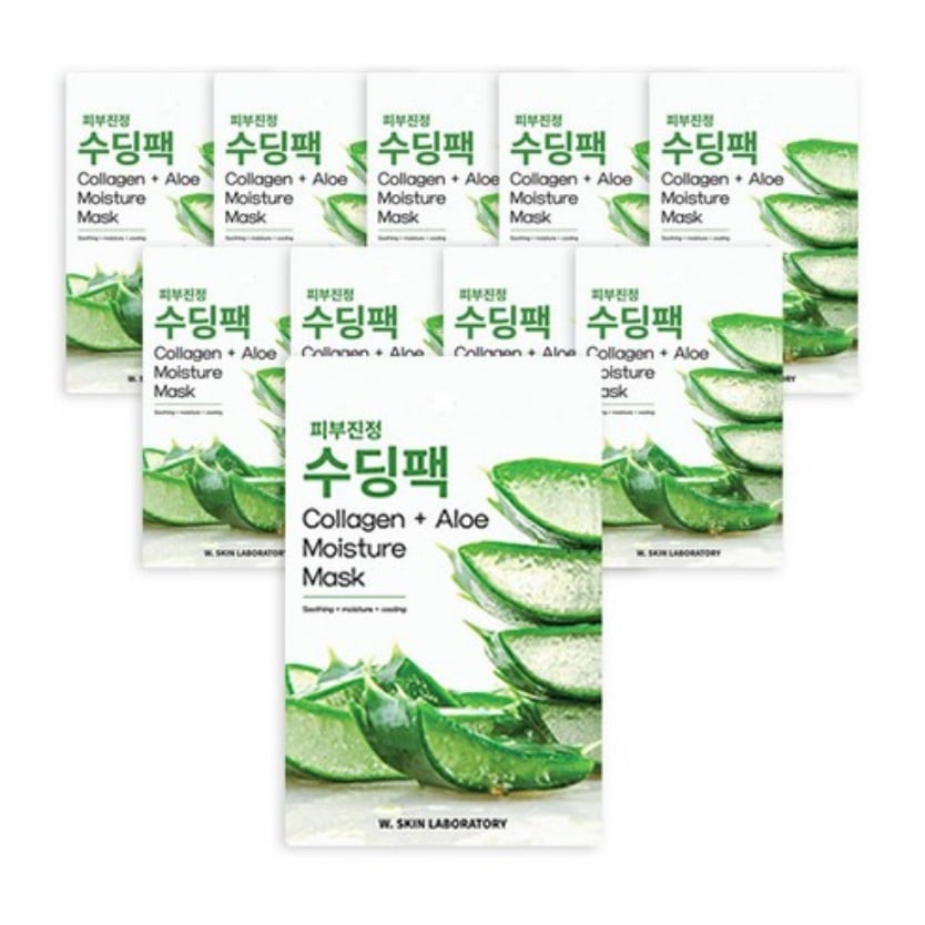 W皮膚研究所 アロエ 肌鎮静 スージング マスク, 22ml*100枚 (肌鎮静/鎮静ケア/保湿ケア/肌保湿/鎮静保湿)