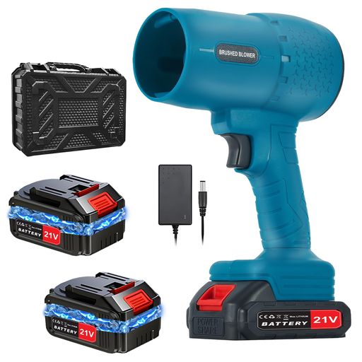 【2026年強化版】ブロワー 洗車 充電式 ブロアー 超強力 充電式エンジンブロワー 100000rpm 21V 2000mAh大容量バッテリー2個搭載 無段階変速 軽量 小型 70mm風入口 12枚