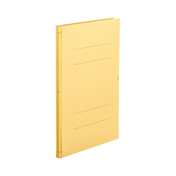 （まとめ） TANOSEE 背幅伸縮フラットファイル A4タテ 1000枚収容 背幅13113mm 黄 1セット（10冊） 5セット