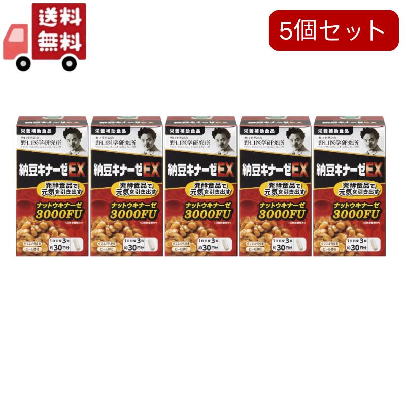 5個セット 野口医学研究所 納豆キナーゼEX 90粒【栄養補助食品】