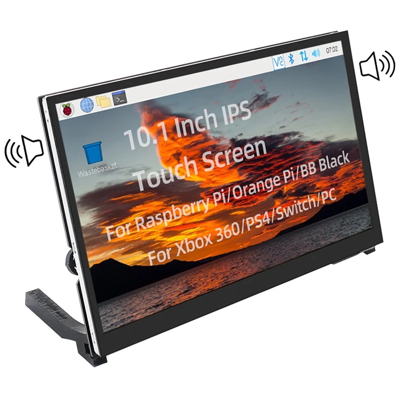 Framon pc LCDタッチスクリーン,10.1x1024 600x1280 IPS,オプションのスピードハッカー,rpi 4モデル用ホルダー,800インチ