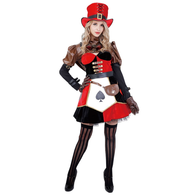 コスプレ 仮装 STEAMPUNK Trump Lady(トランプレディ) 【 コスプレ 衣装 ハロウィン 仮装 コスチューム 不思議の国のアリス グッズ 女性用 スチームパンク クィーン 童話 大人 7,689円