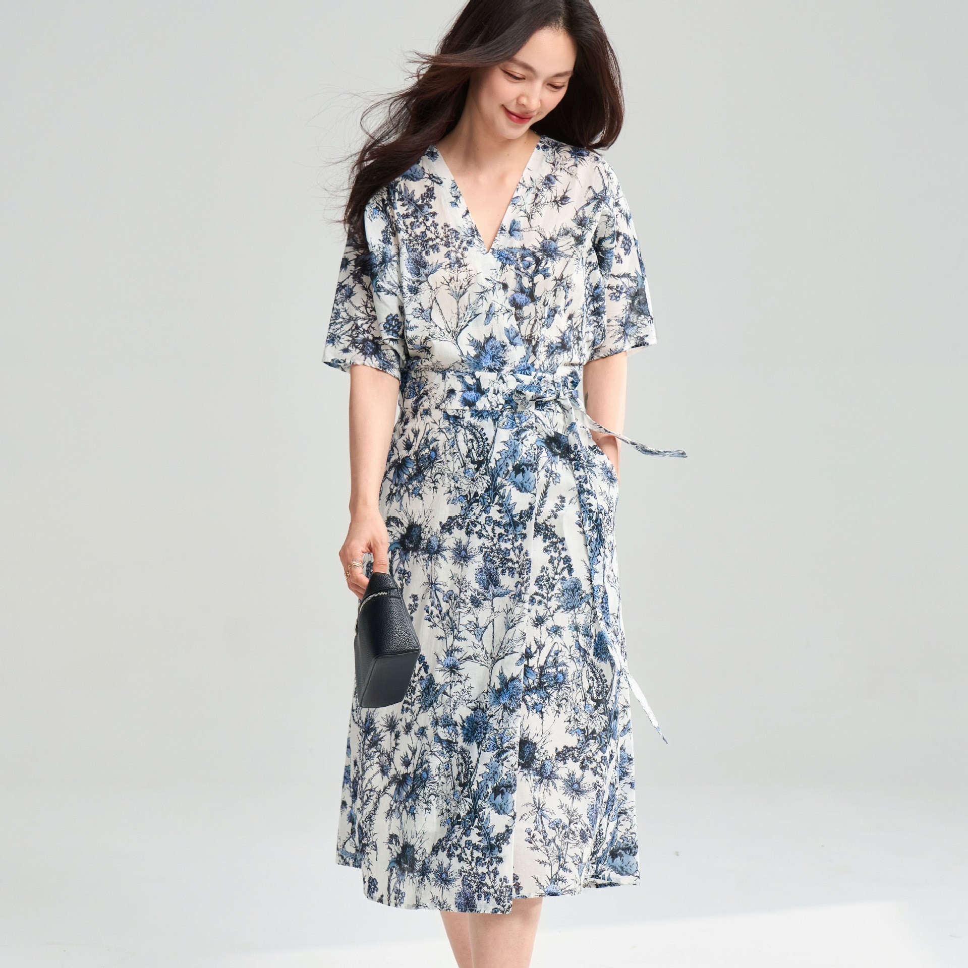 【送.料.無.料.急速発送】ブループリントのティードレスを腰に巻いてワンピース