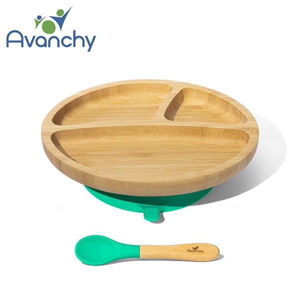 アヴァンシー 竹のプレートワイド+スプーンセット グリーン 5,074円