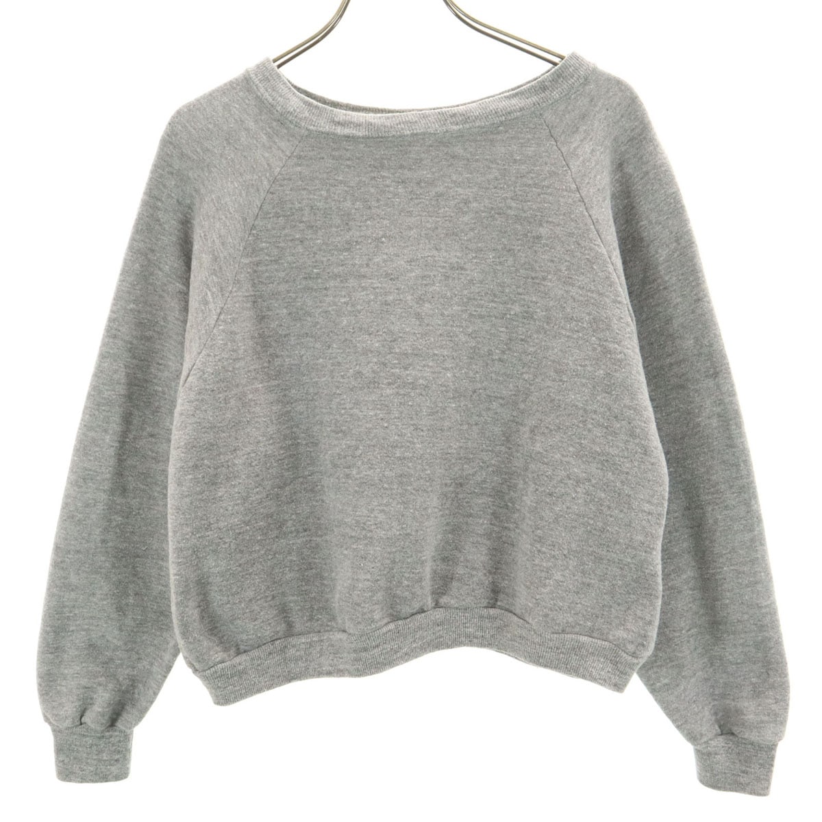 VINTAGE ヴィンテージ 70s USA製 ラグラン スウェット XL グレー ヴィンスエ 裏起毛 レディース 古着