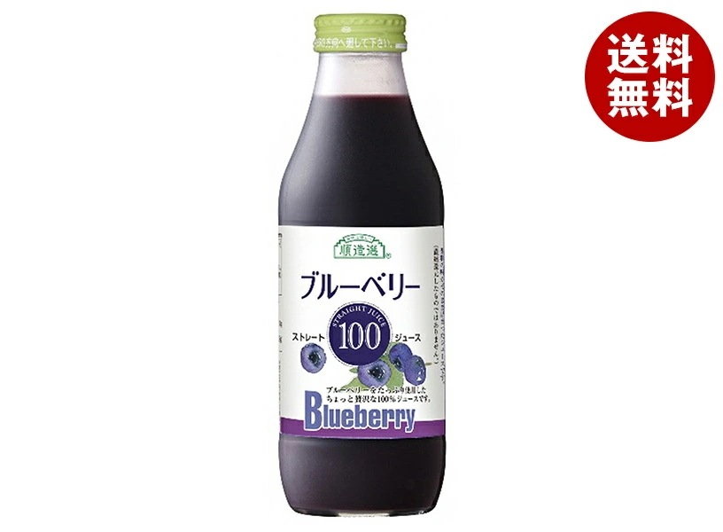 マルカイ 順造選 ブルーベリー100 500ml瓶×12本入