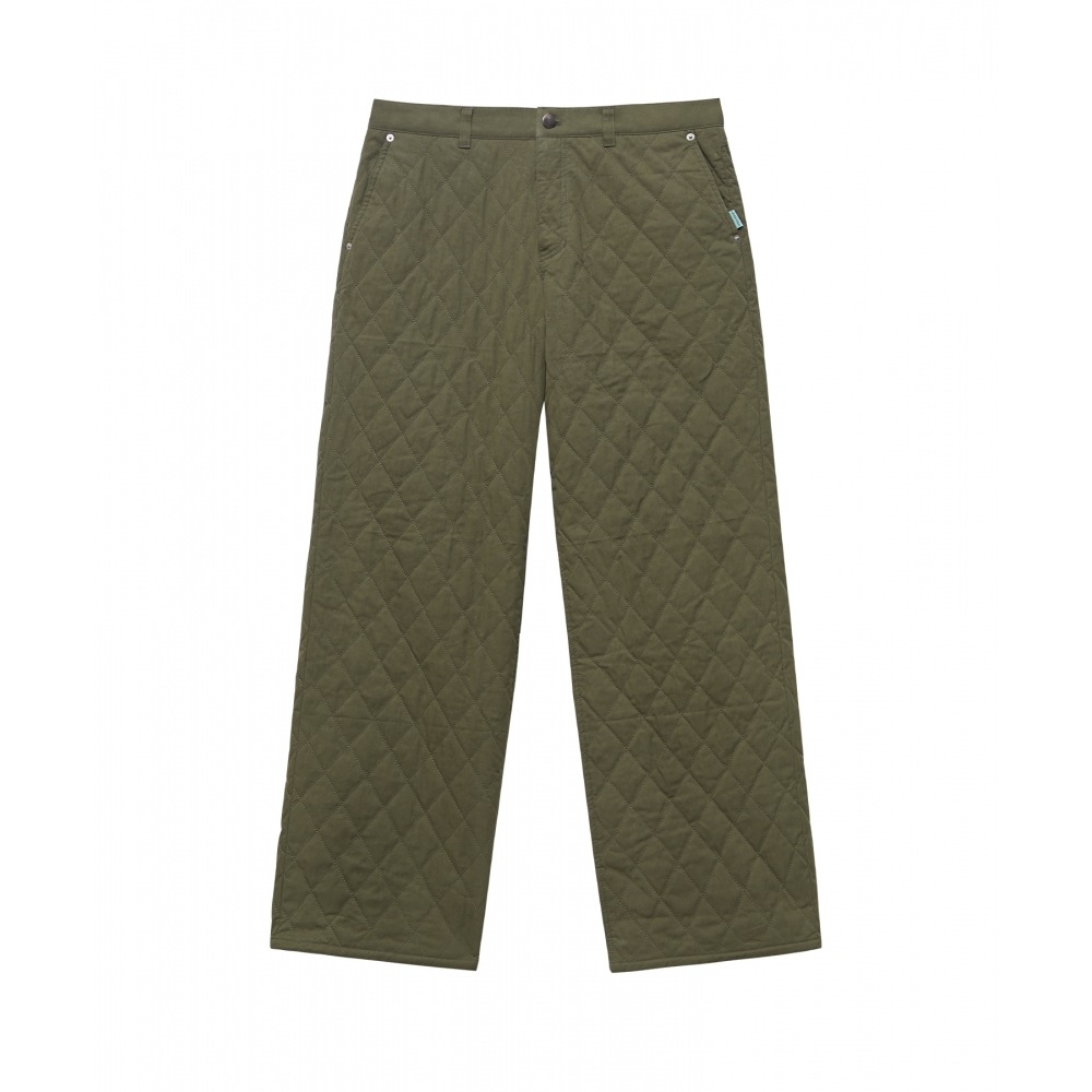 インスタントファンク Ms キルティングパンツ-カーキ