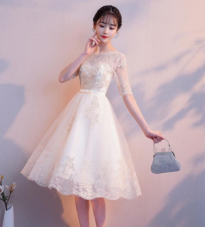 ミモレ丈ドレス 演奏会ドレス パーティードレス ウェディングドレス 結婚式 二次会 花嫁ドレス 大き