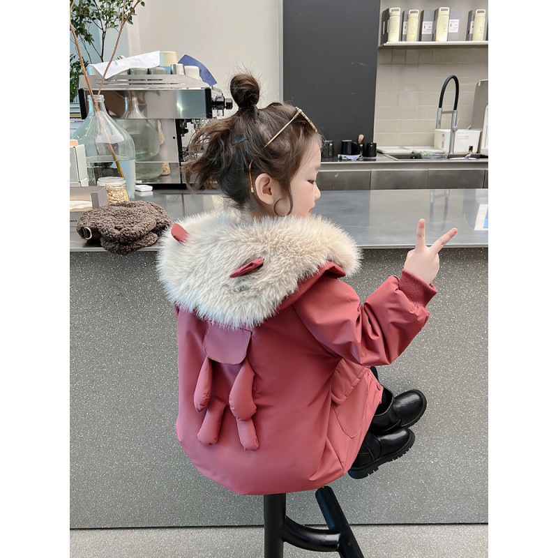 女童春秋款外套2024新款洋气童装女宝宝秋季衣服夹棉秋装儿童衣服