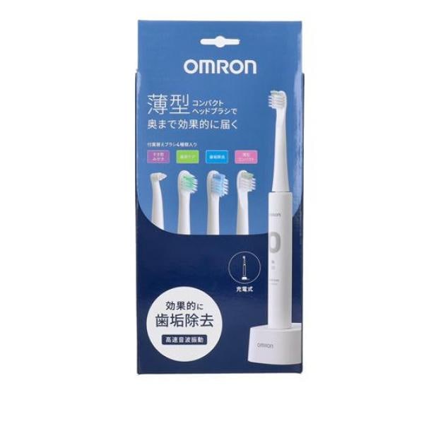 オムロン 音波式電動歯ブラシ 充電式 ホワイト HT-B3040-W 1セット入