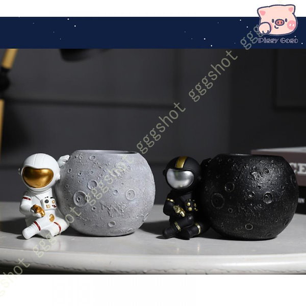 Qoo10] 宇宙飛行士 置物 筆筒 可愛い型 置物