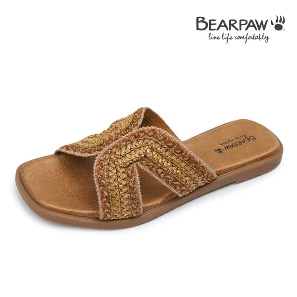 (BEARPAW) ADORA キャメル スリッパ (レディース) K2972053RB-W