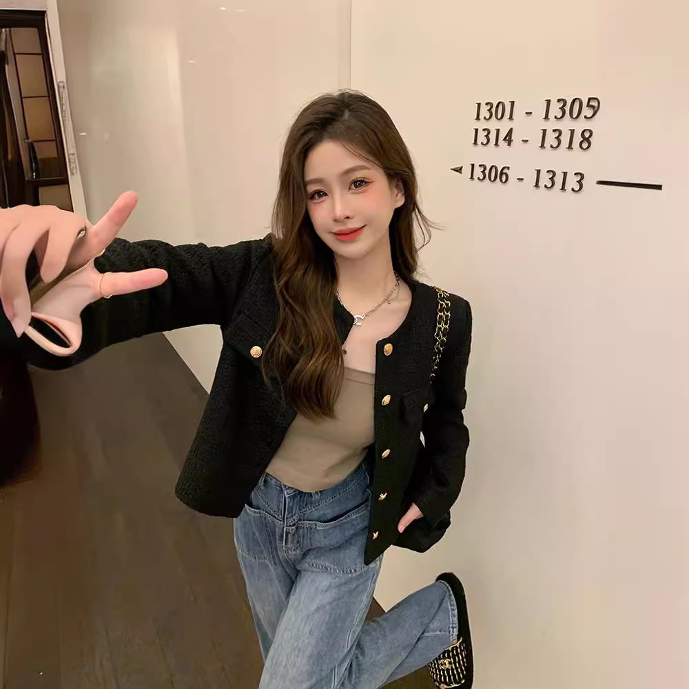 （細工が凝っている）小さなxiangスタイルショートジャケットレディース服2025年春と秋2025年新しい韓国のハイエンドセレブ（カラーリンク）