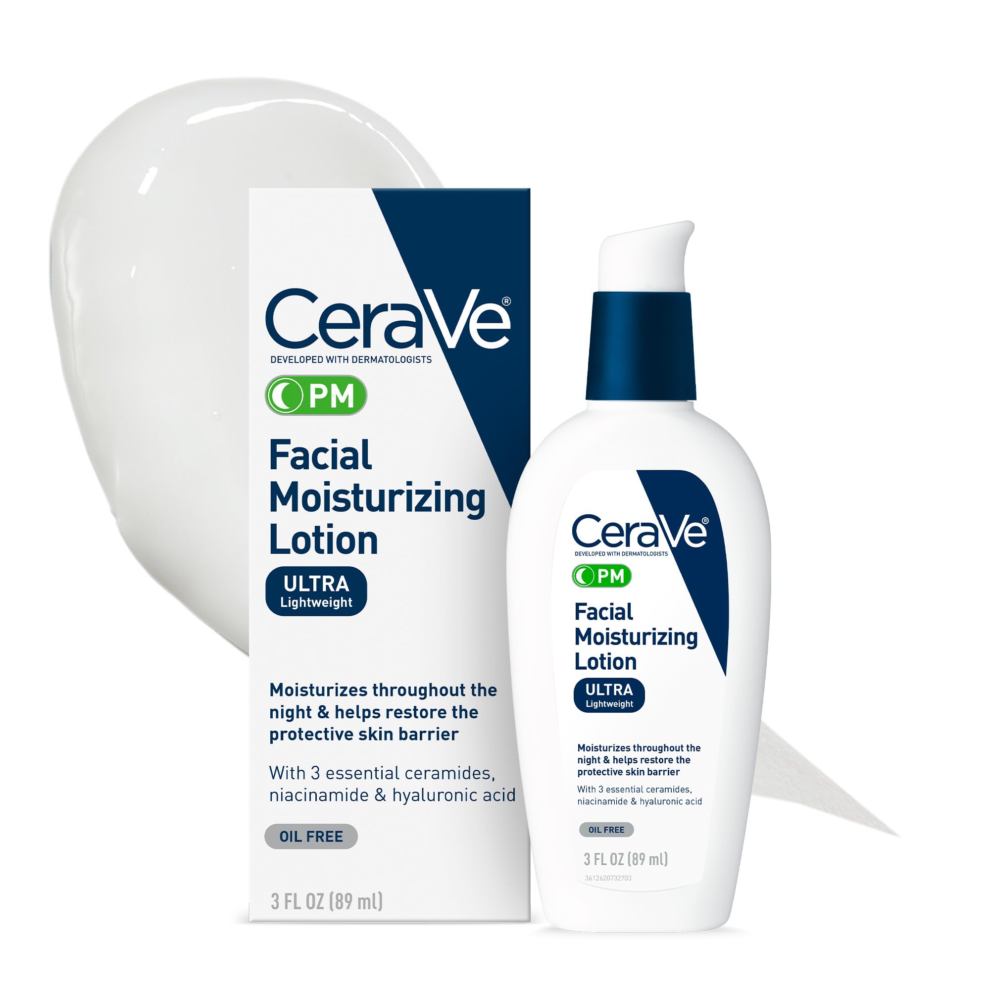 CeraVe Facial Moisturizing Lotion PM (3 oz) 89ミリリットル (x 1)