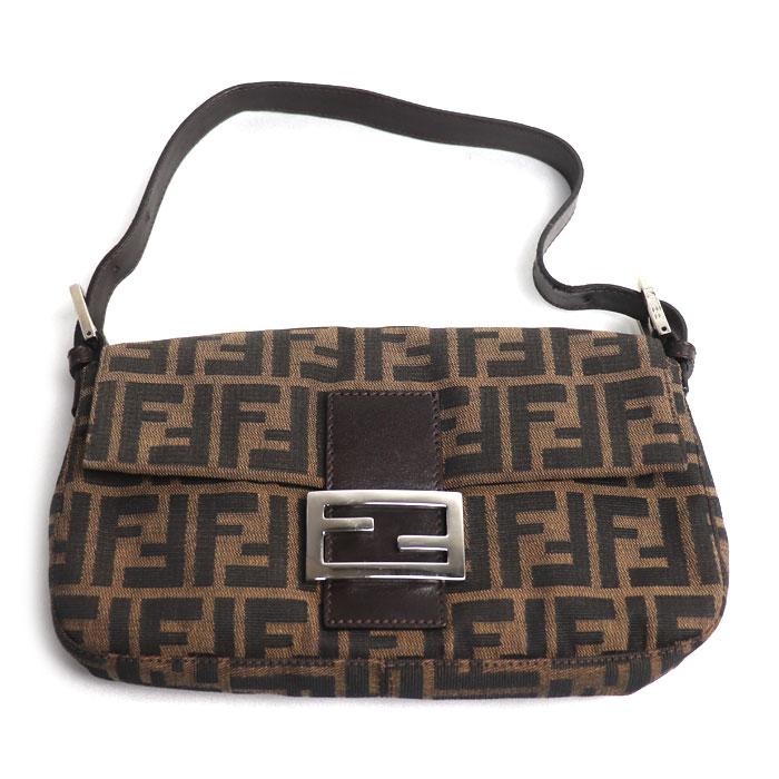 FENDI フェンディ マンマバケット ズッカ柄 ハンドバッグ ブラウン 26424 レディース 中古