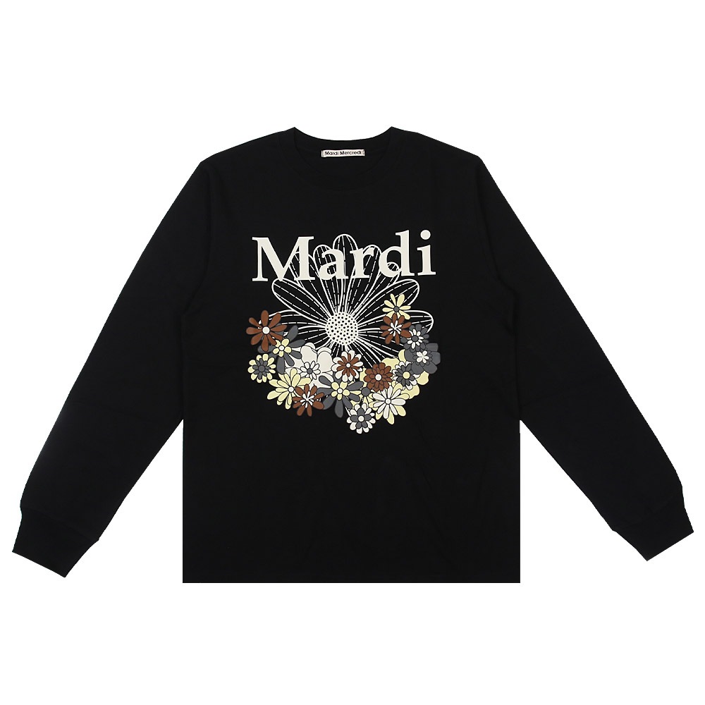 TSHIRT LONG SLEEVE FLOWERMARDI JARDIN BLACK IVORY 長袖 レディース 韓国 ファッション アパレル 7,633円