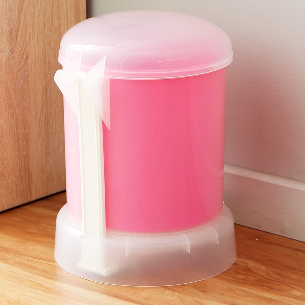 【20点セット】メガ割ゴミ箱 丸型ゴミ箱 タイ製 4L PPマッシュルーム蓋付き ペダルペール 踏み式ゴミ箱 102622