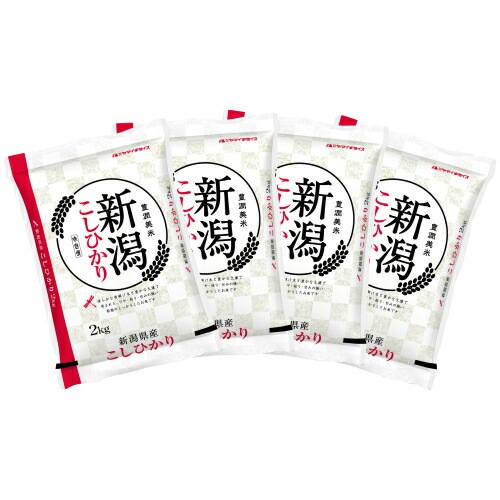 新潟県産コシヒカリ 2kg×4袋 合計8kg
