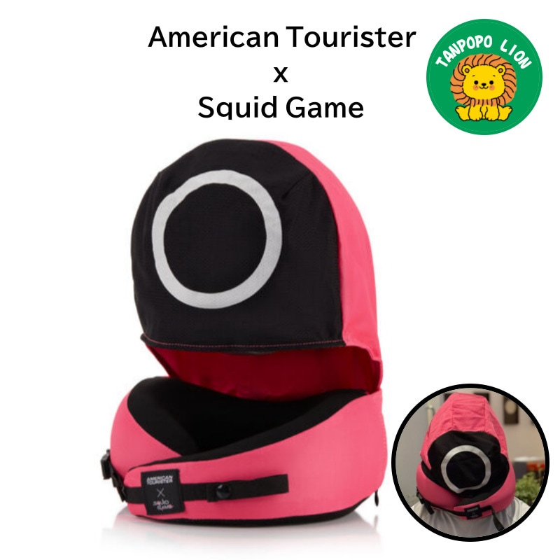 [数量限定] American Tourister × イカゲーム コラボ限定 ネックピロー（BLACK / MEXICAN PINK）