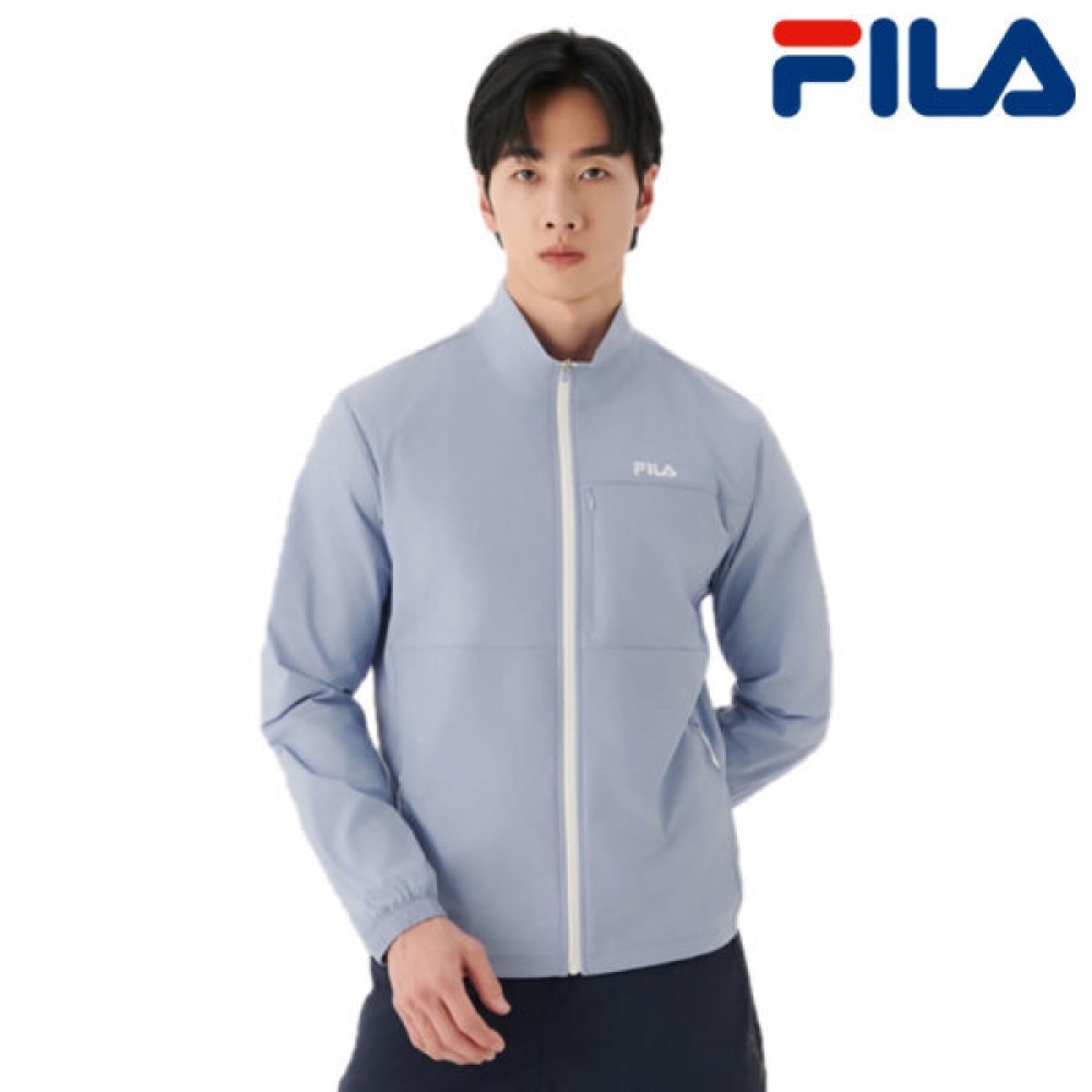 フィラ メンズ レギュラーフィット ベーシック ストレッチ ウィンドブレーカー ブルー FS2JKG2201M HBU