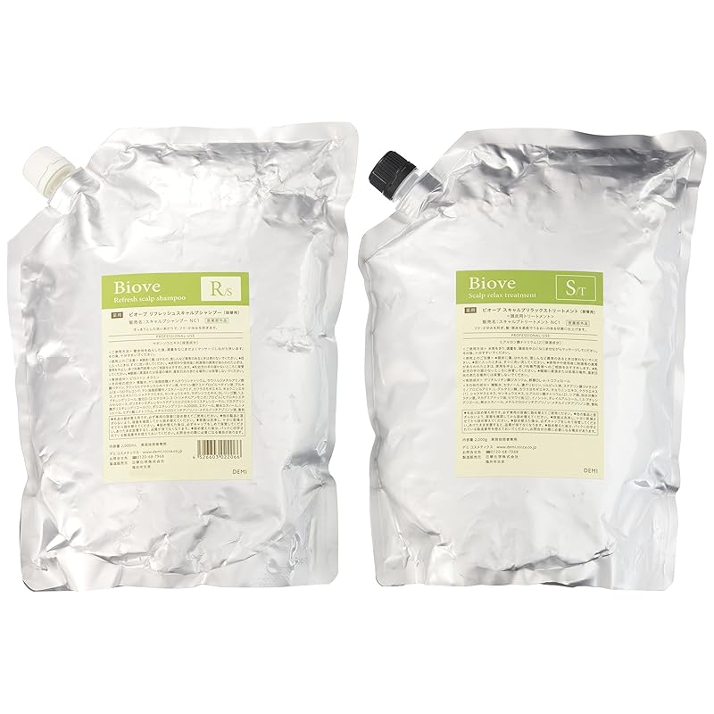 【セット】 デミ コスメティクス ビオーブ リフレッシュスキャルプシャンプー 2000mL 【詰替え用】【医薬部外品】 シャンプー トリートメントセット