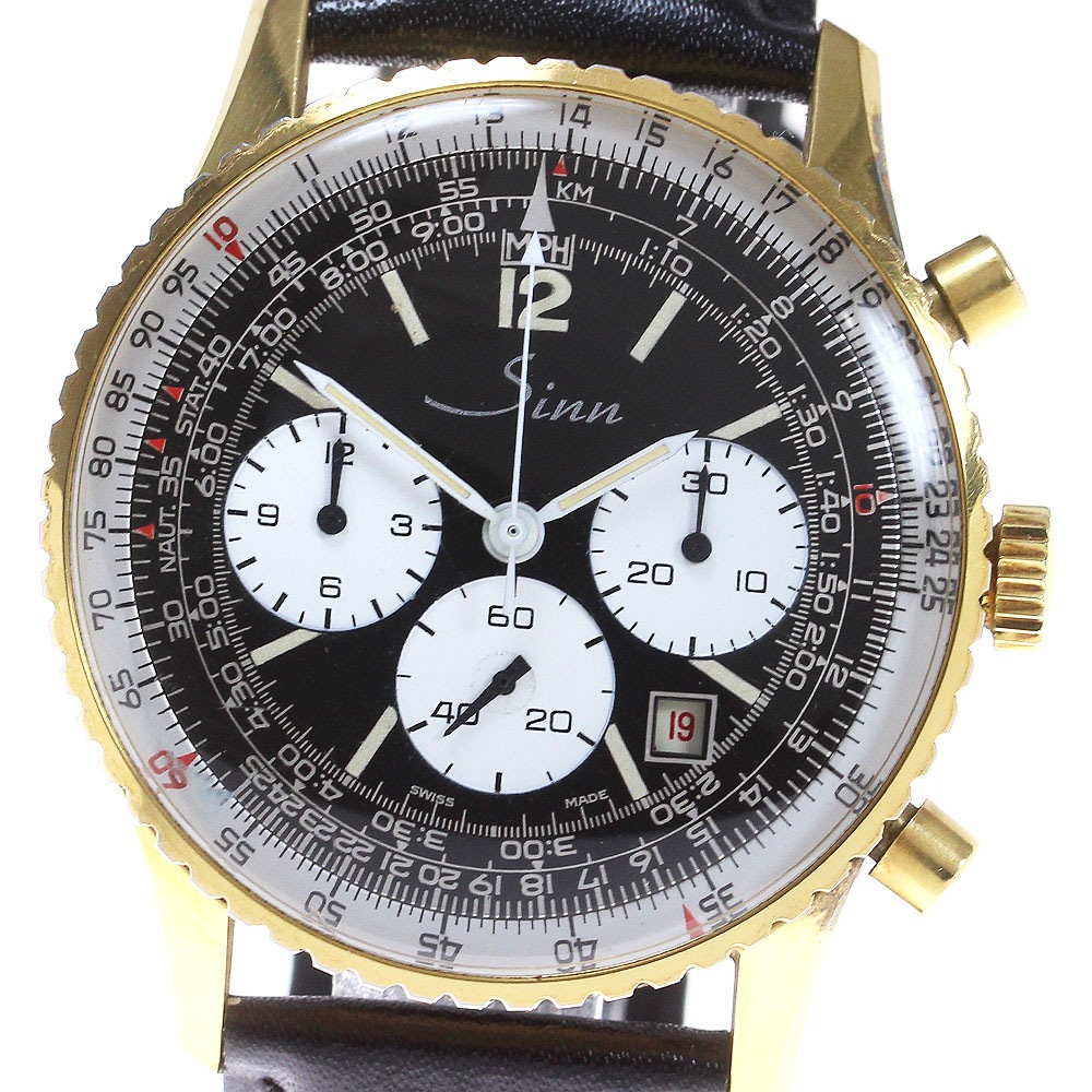 ジン Sinn Ref.903 ナビゲーション クロノグラフ 手巻き メンズ _835234【中古】