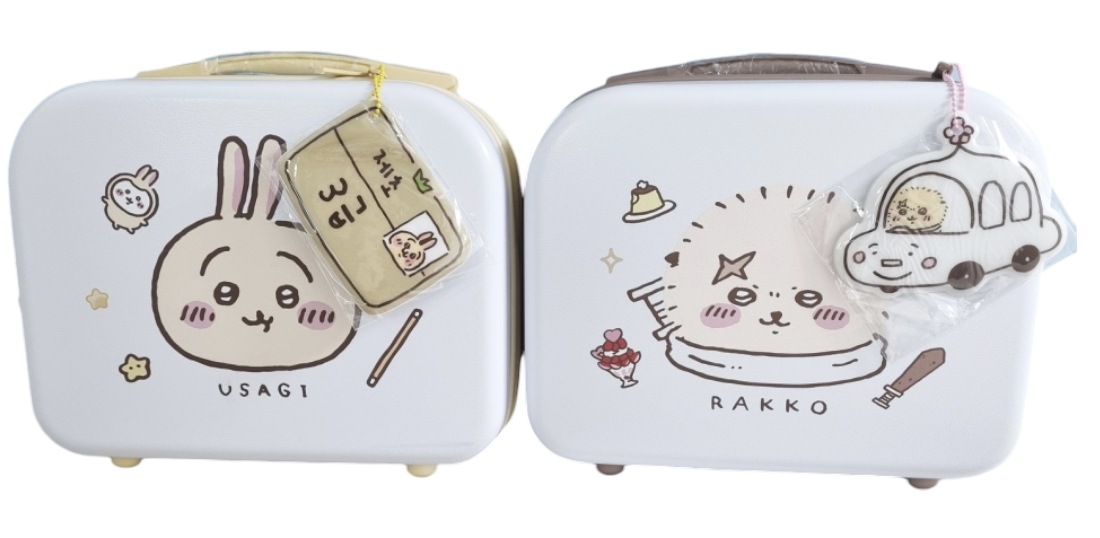 【正品】[NEW] 韓国限定 ちいかわ ラッコ& うさぎ レディバッグ+ ラゲージタグ 追加贈呈 / 機内持ち込み ミニスーツケース