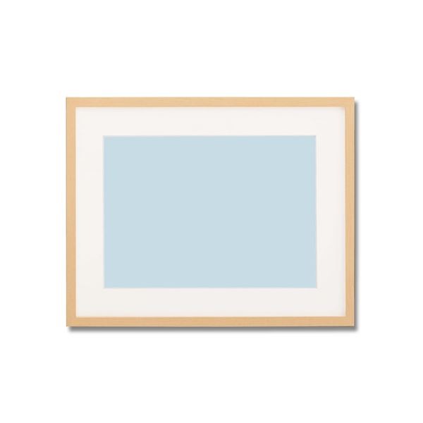 ( 軽量 水彩額 ) 水彩額F8 ナチュラル 縦横兼用 色あせを防ぐUVカットアクリル・マット付き 絵画 額 額縁 フレーム